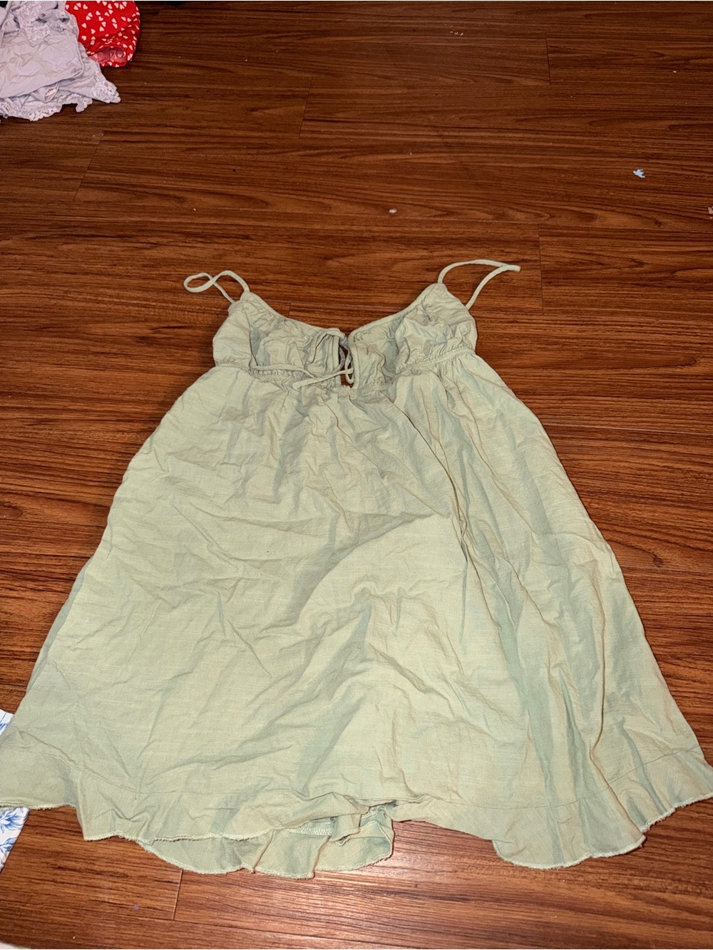 Light Green Backless Spaghetti Strap Dress